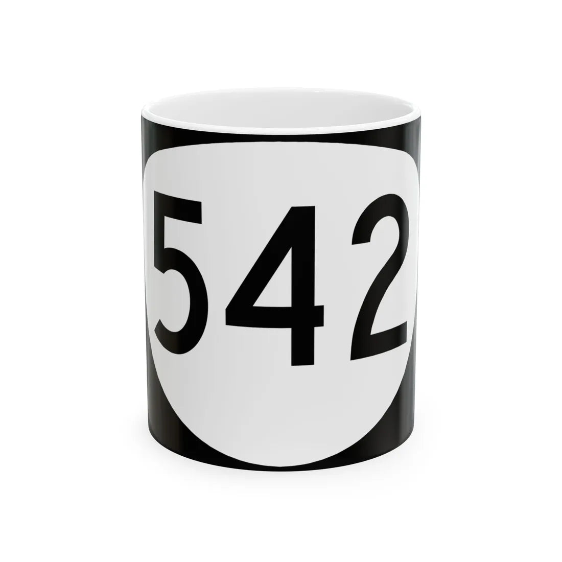 OR 542 (Oregon) (Road Sign) White Coffee Mug 11oz - Go Mug Yourself