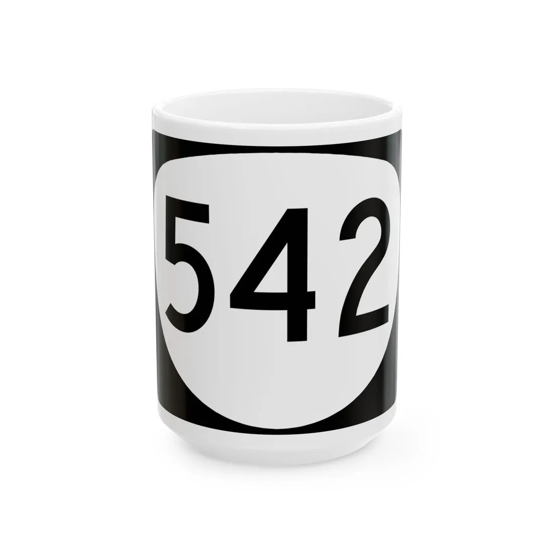 OR 542 (Oregon) (Road Sign) White Coffee Mug 15oz - Go Mug Yourself