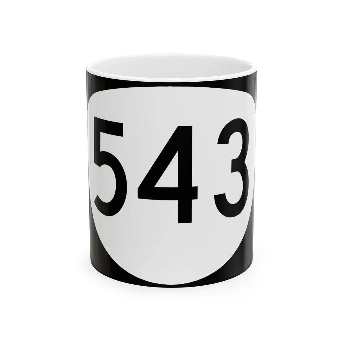 OR 543 (Oregon) (Road Sign) White Coffee Mug 11oz - Go Mug Yourself