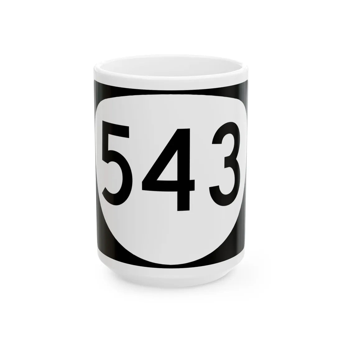 OR 543 (Oregon) (Road Sign) White Coffee Mug 15oz - Go Mug Yourself