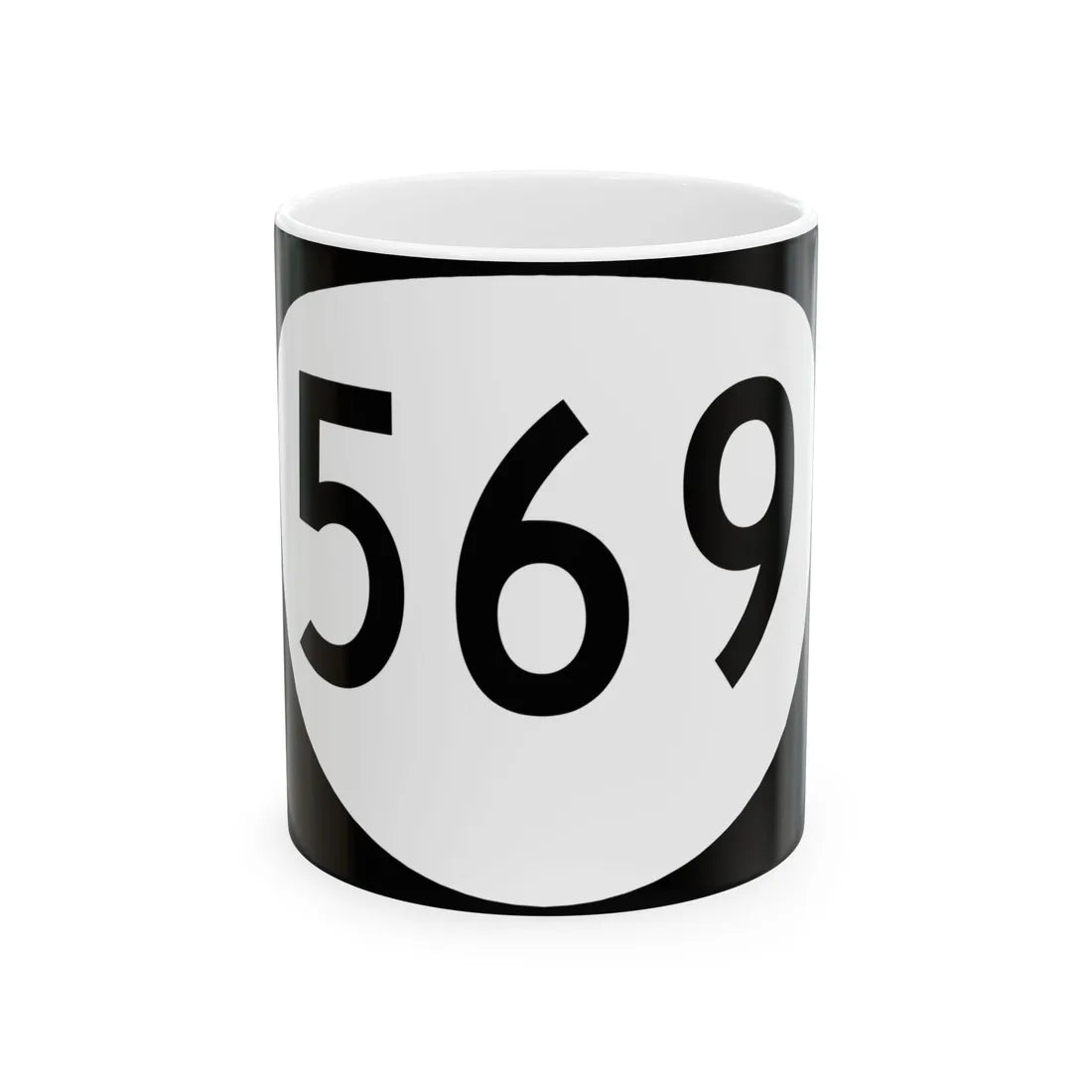 OR 569 (Oregon) (Road Sign) White Coffee Mug 11oz - Go Mug Yourself