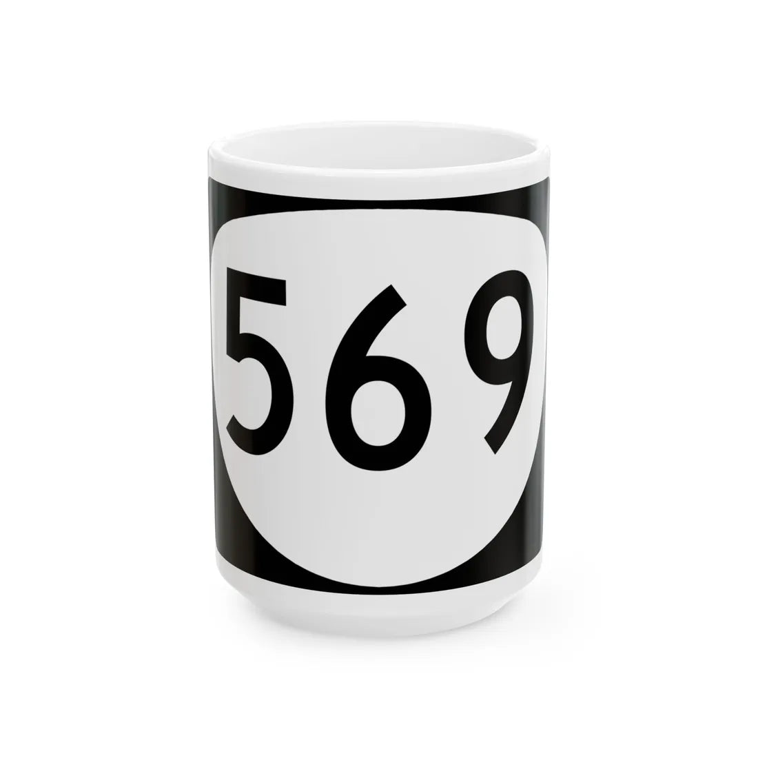 OR 569 (Oregon) (Road Sign) White Coffee Mug 15oz - Go Mug Yourself