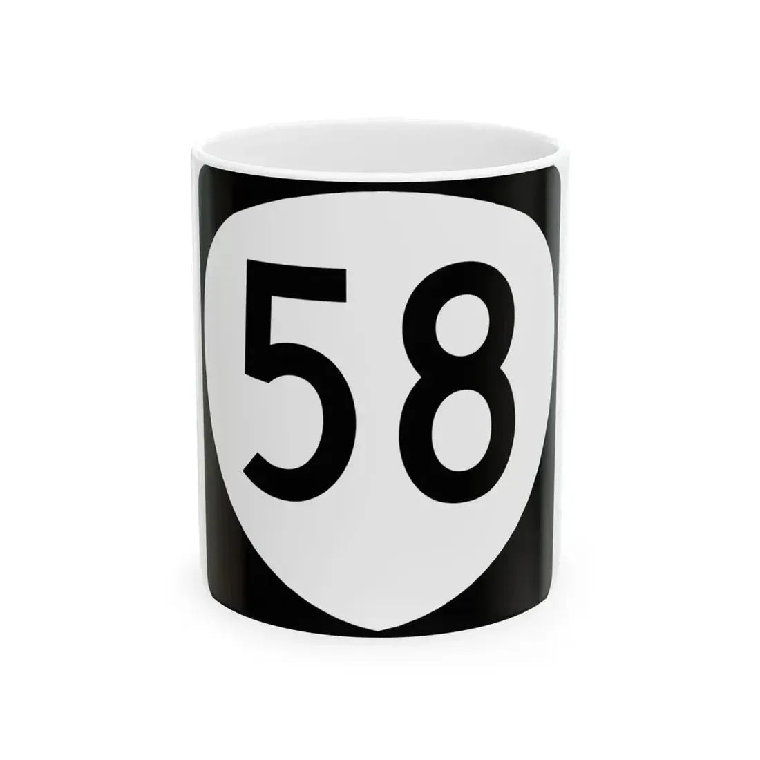OR 58 (Oregon) (Road Sign) White Coffee Mug 11oz - Go Mug Yourself