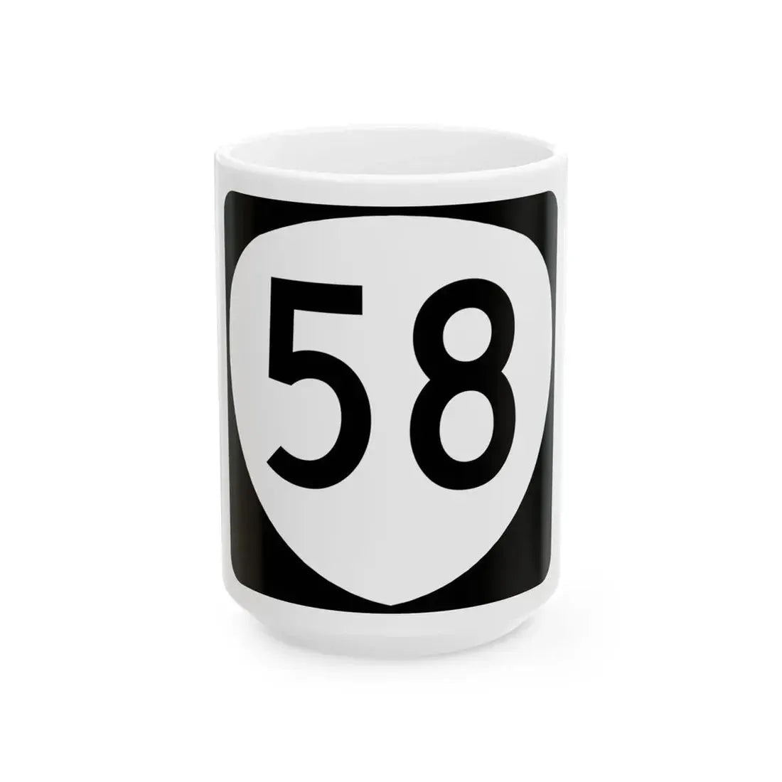 OR 58 (Oregon) (Road Sign) White Coffee Mug 15oz - Go Mug Yourself