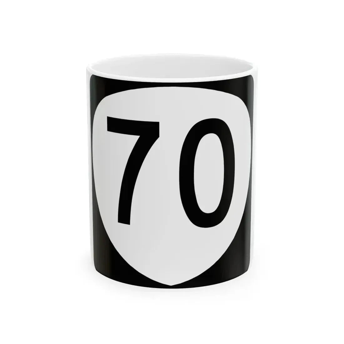 OR 70 (Oregon) (Road Sign) White Coffee Mug 11oz - Go Mug Yourself