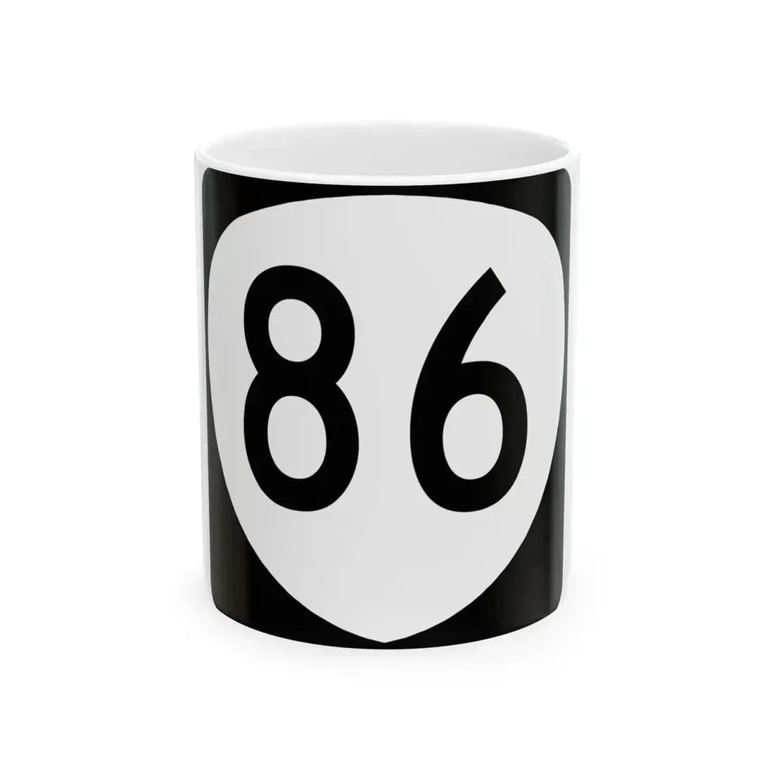 OR 86 (Oregon) (Road Sign) White Coffee Mug 11oz - Go Mug Yourself