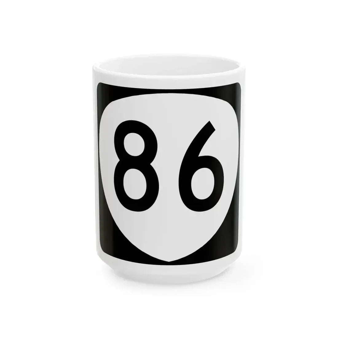 OR 86 (Oregon) (Road Sign) White Coffee Mug 15oz - Go Mug Yourself