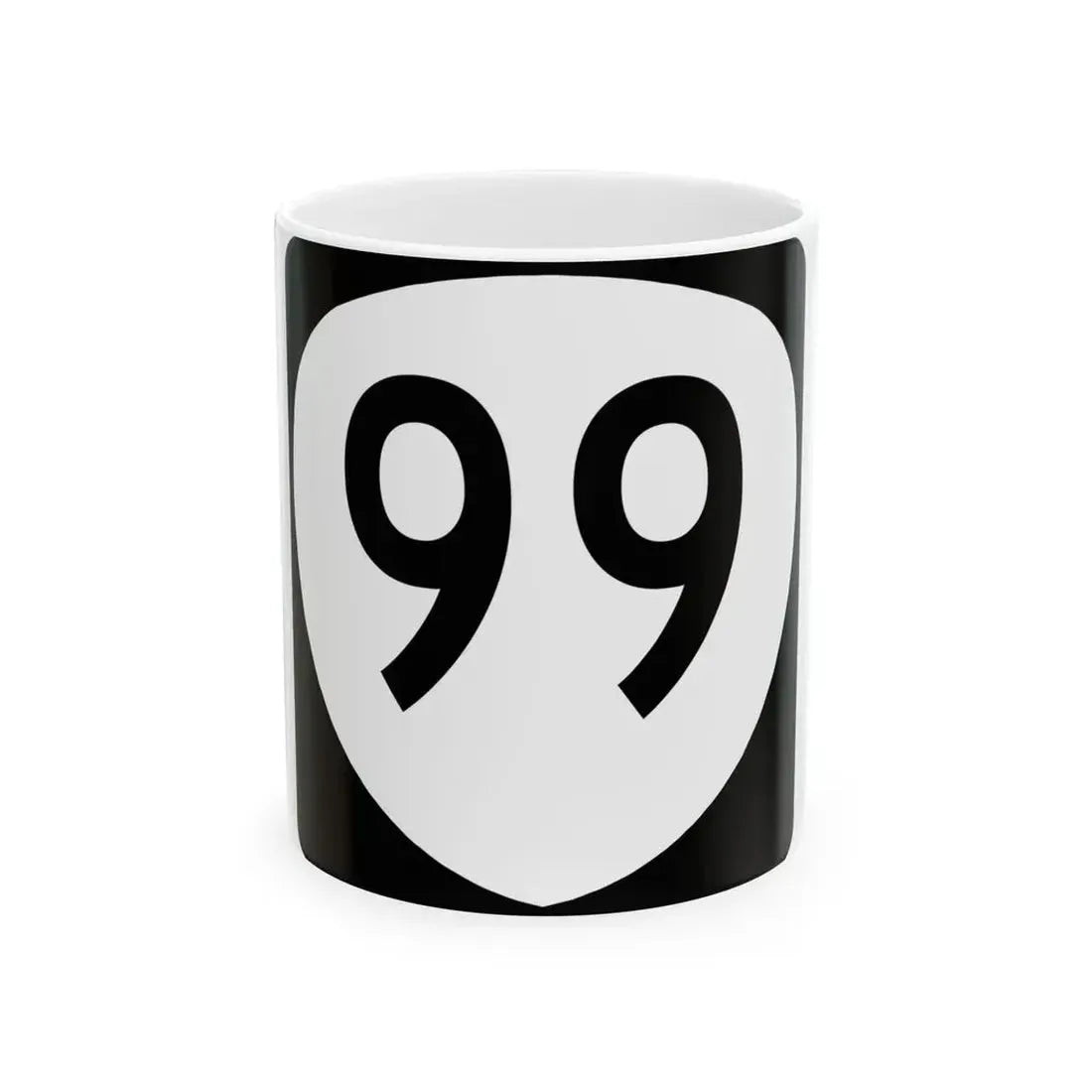 OR 99 (Oregon) (Road Sign) White Coffee Mug 11oz - Go Mug Yourself