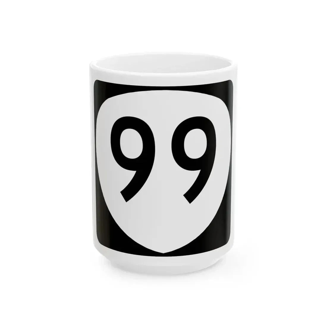OR 99 (Oregon) (Road Sign) White Coffee Mug 15oz - Go Mug Yourself