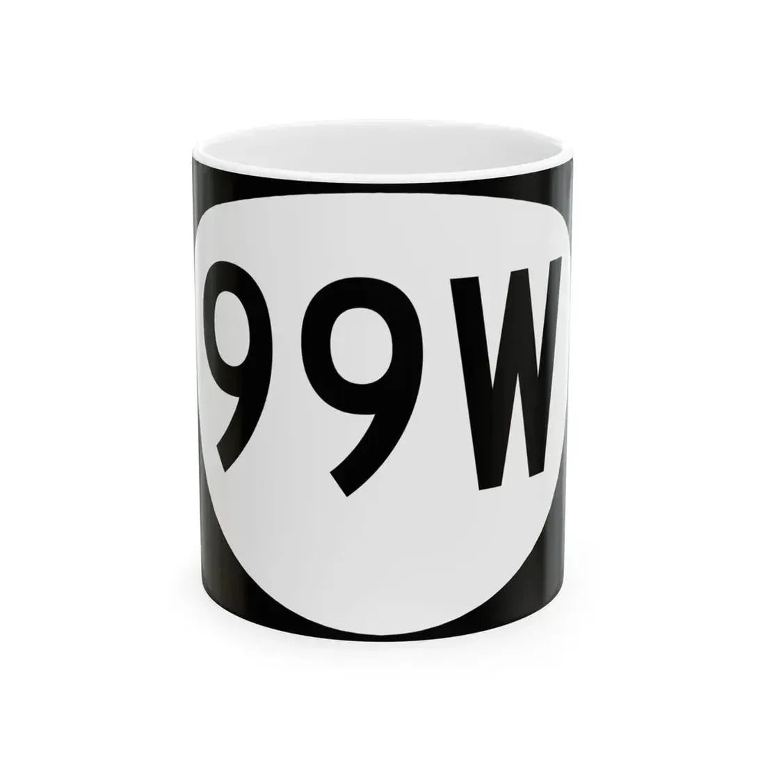 OR 99W (Oregon) (Road Sign) White Coffee Mug 11oz - Go Mug Yourself