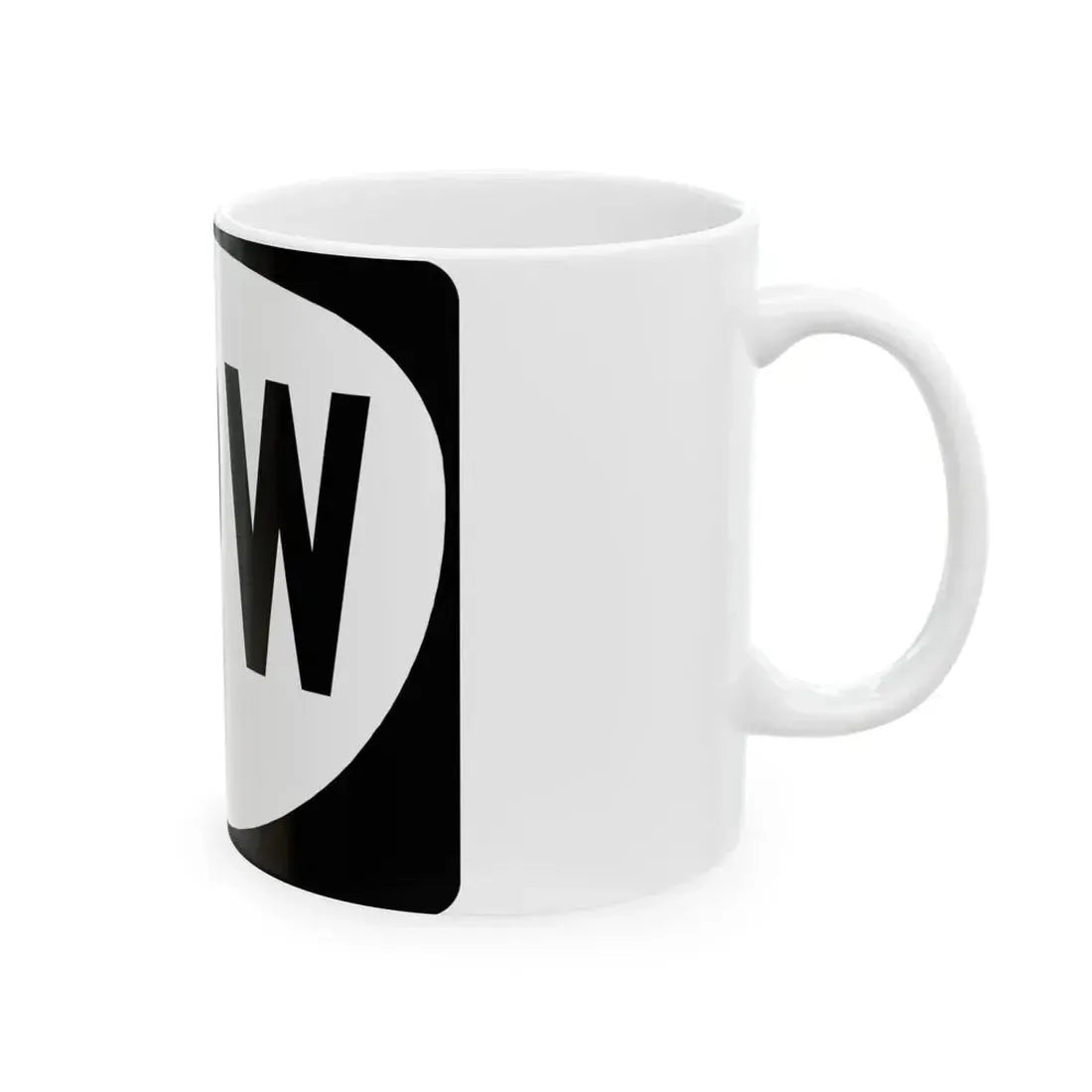 OR 99W (Oregon) (Road Sign) White Coffee Mug - Go Mug Yourself