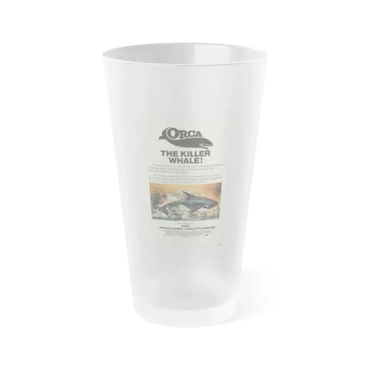 ORCA-THE KILLER WHALE 1977 Movie Poster - Frosted Pint Glass 16oz 16oz Frosted - Go Mug Yourself