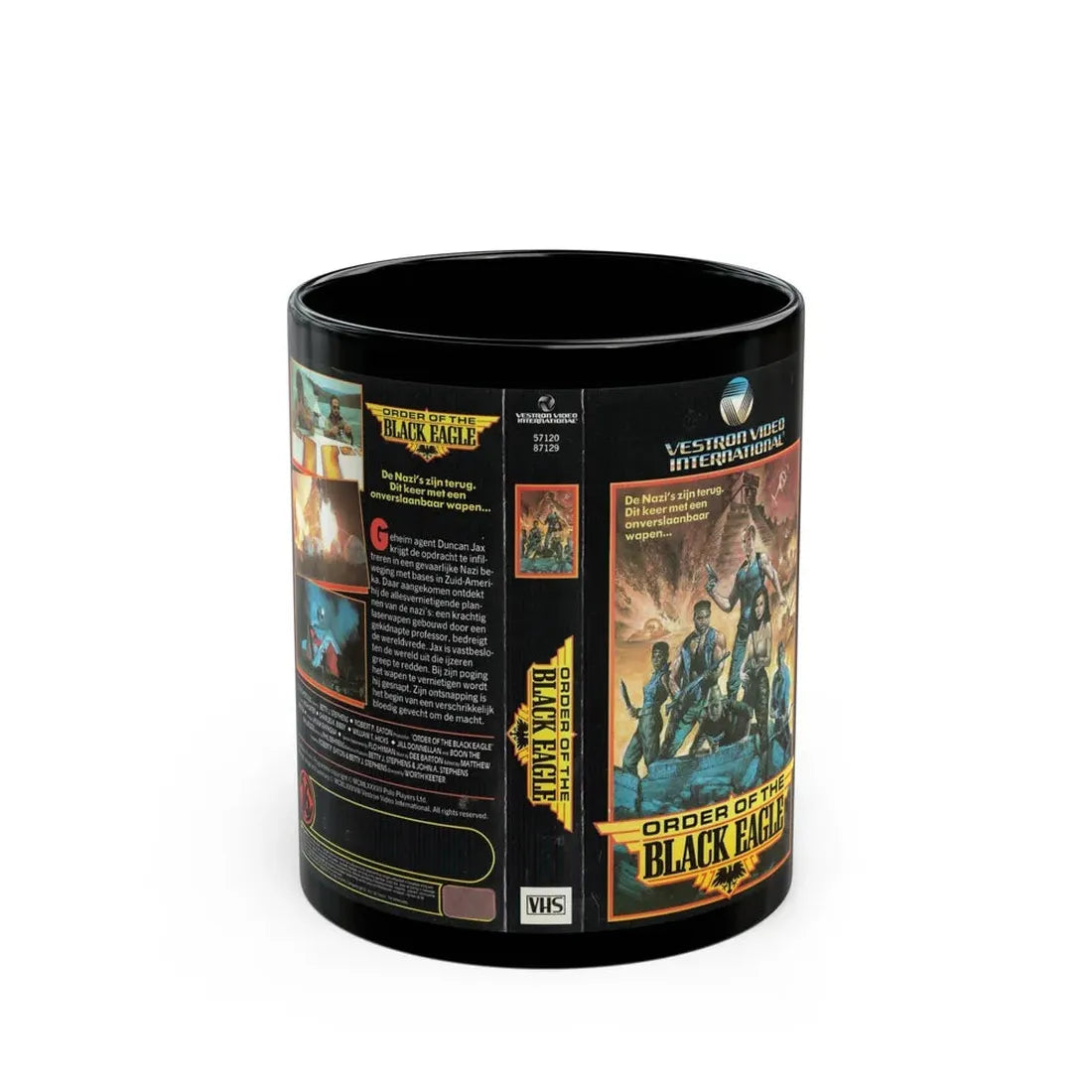 ORDER OF THE BLACK EAGLE VESTRON VIDEO INTERNATIONAL (VHS COVER) - Black Coffee Mug 11oz - Go Mug Yourself