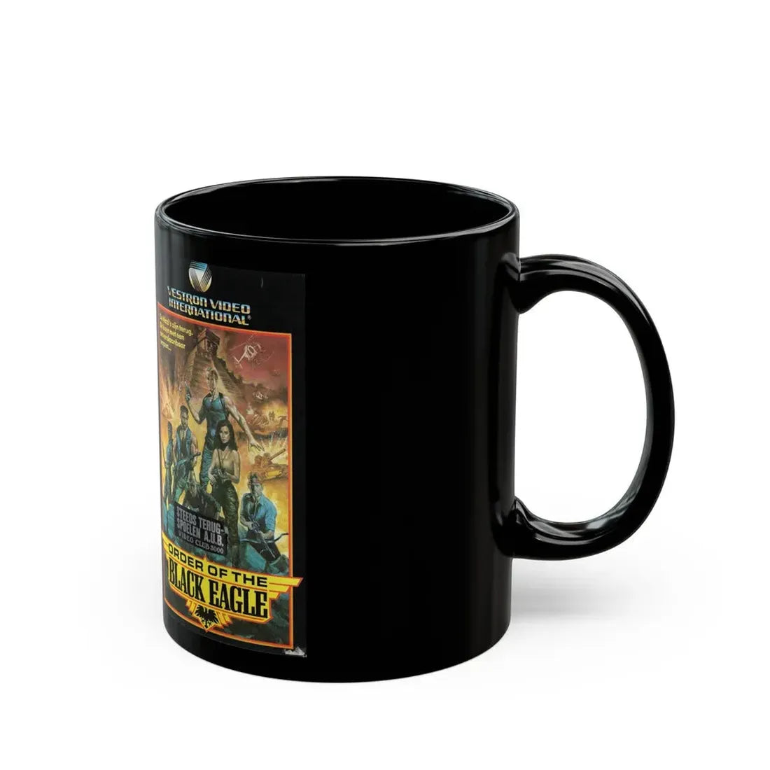 ORDER OF THE BLACK EAGLE (VHS COVER) - Black Coffee Mug - Go Mug Yourself