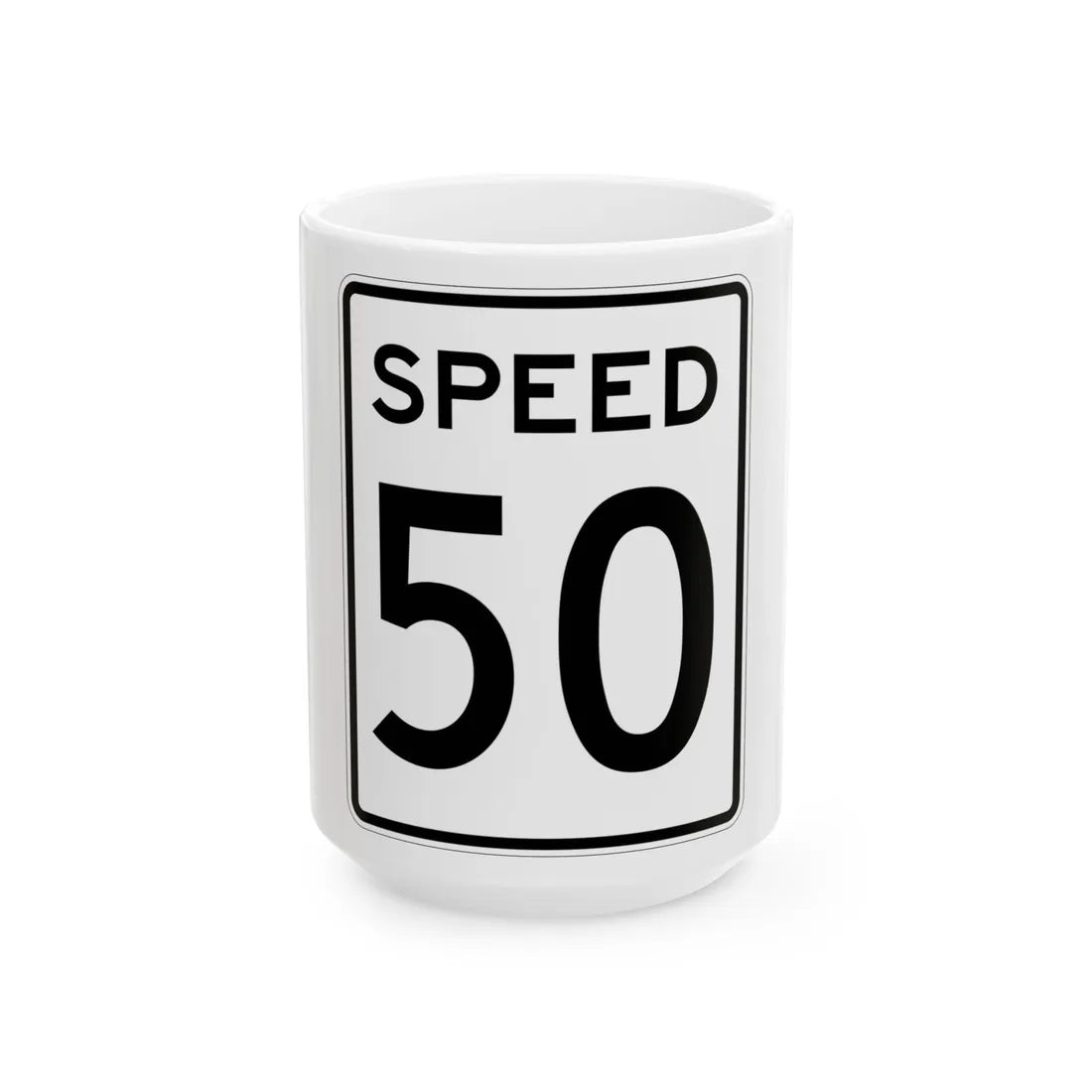 Oregon-speed (Oregon) (Road Sign) White Coffee Mug 15oz - Go Mug Yourself
