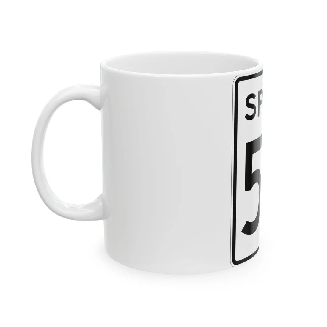 Oregon-speed (Oregon) (Road Sign) White Coffee Mug - Go Mug Yourself