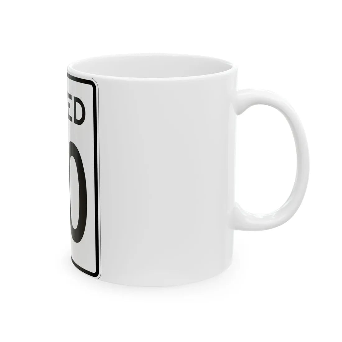 Oregon-speed (Oregon) (Road Sign) White Coffee Mug - Go Mug Yourself