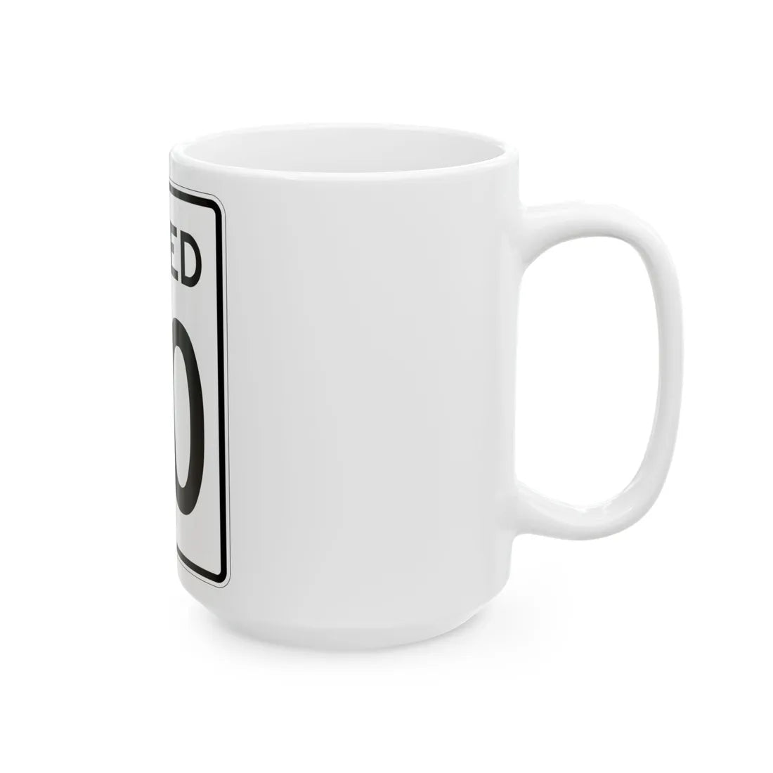 Oregon-speed (Oregon) (Road Sign) White Coffee Mug - Go Mug Yourself