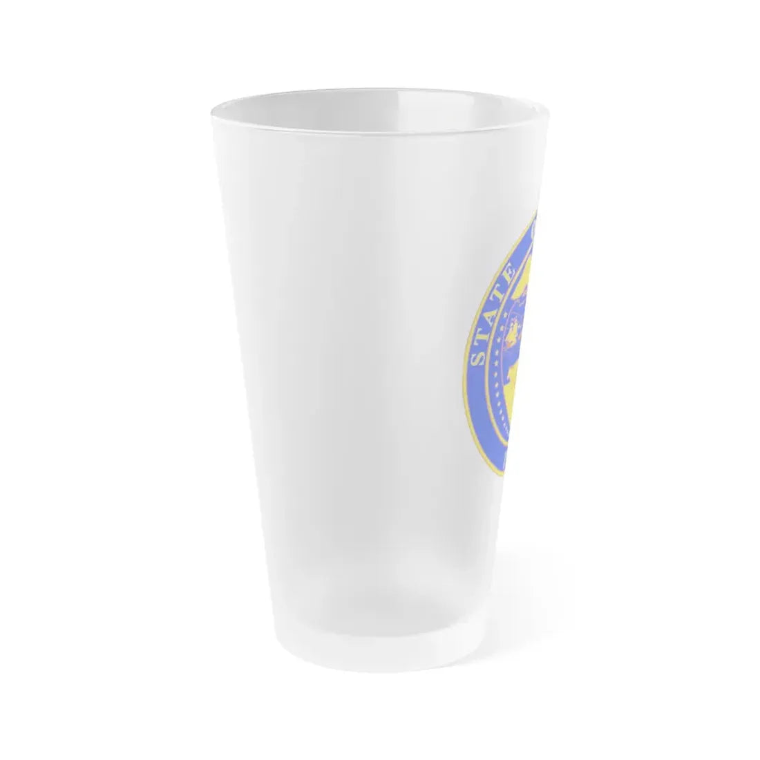 Oregon State Seal v2 - Frosted Pint Glass 16oz - Go Mug Yourself