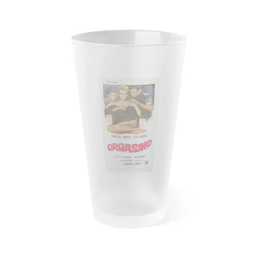 ORGASMO 1969 Movie Poster - Frosted Pint Glass 16oz 16oz Frosted - Go Mug Yourself
