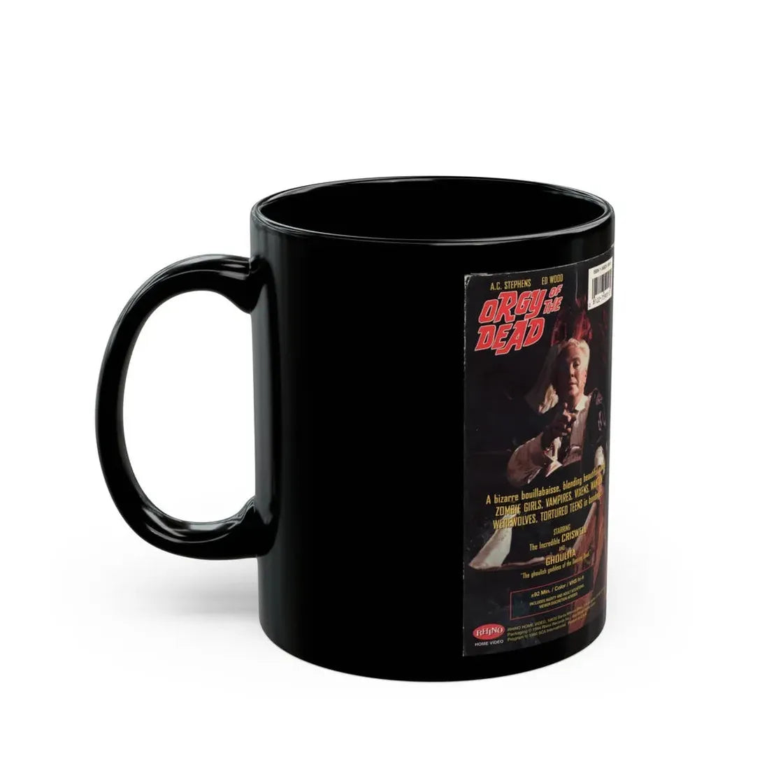 ORGY OF THE DEAD (VHS COVER) - Black Coffee Mug - Go Mug Yourself