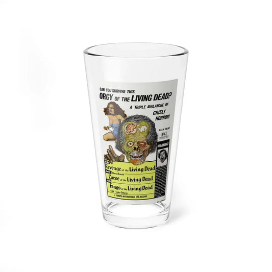 ORGY OF THE LIVING DEAD 1973 Movie Poster - Pint Glass 16oz 16oz - Go Mug Yourself