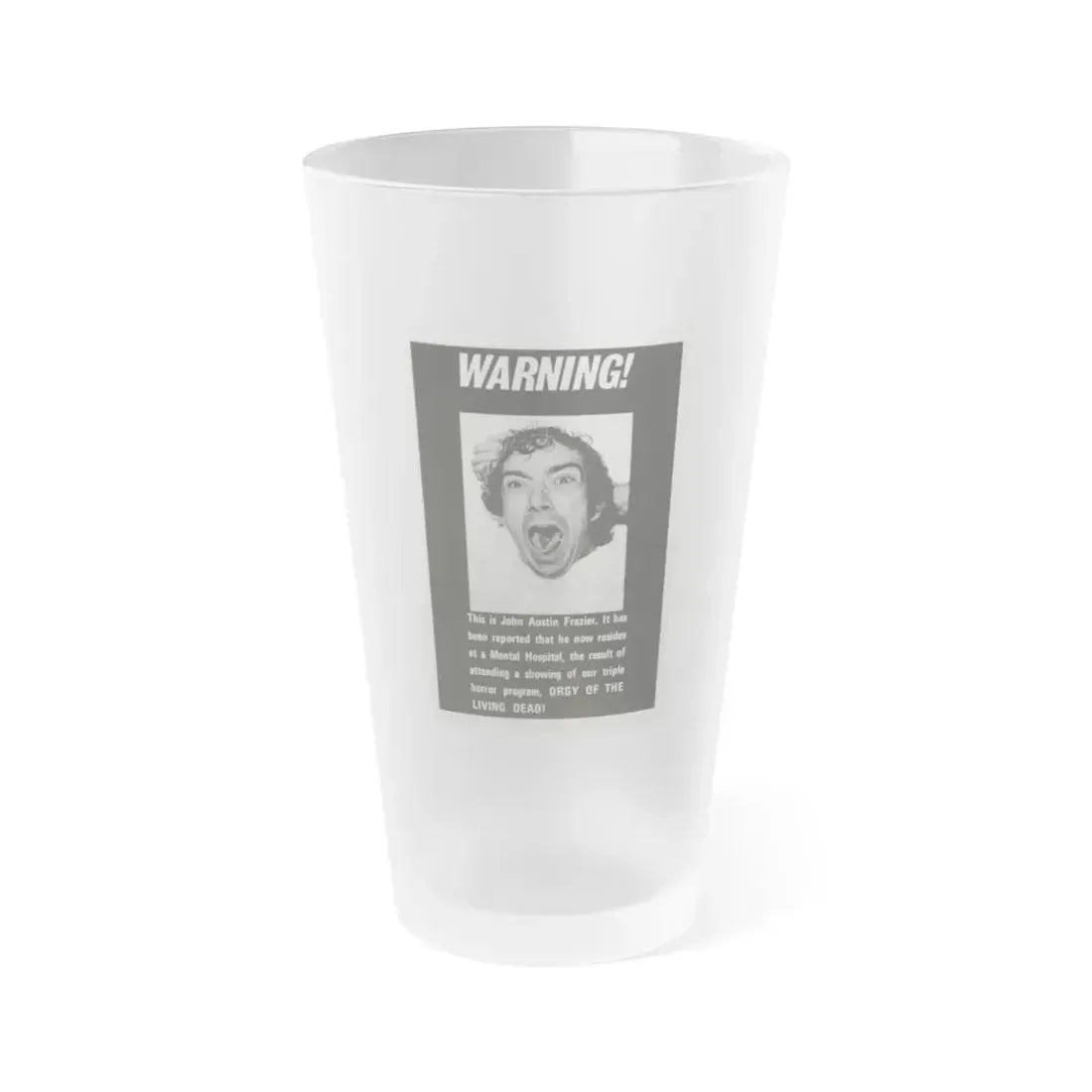 ORGY OF THE LIVING DEAD (TEASER) 1973 Movie Poster - Frosted Pint Glass 16oz 16oz Frosted - Go Mug Yourself