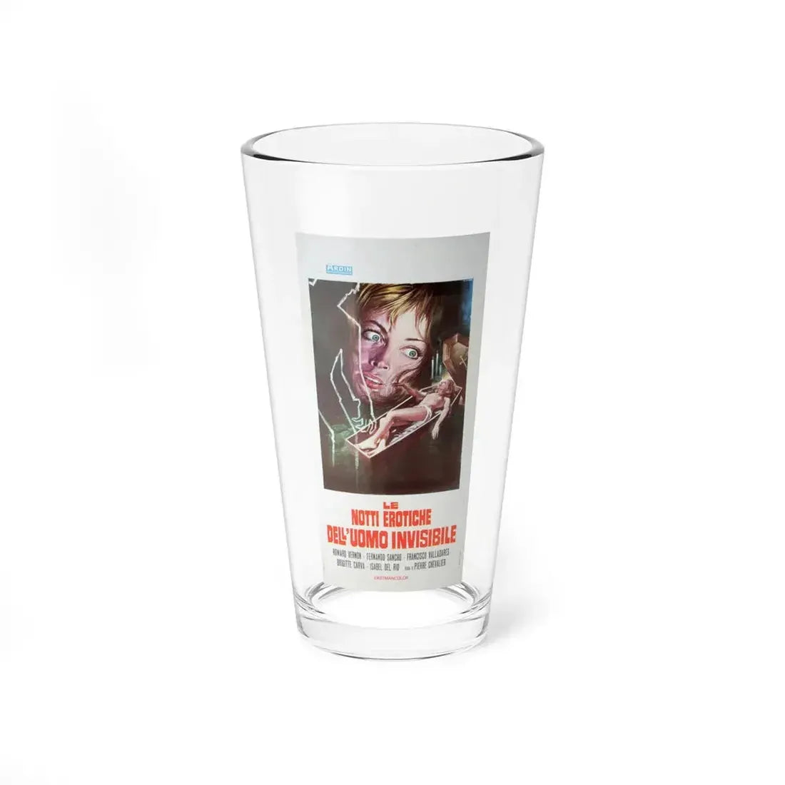 ORLOFF AGAINST THE INVISIBLE MAN (ITALIAN) 1970 Movie Poster - Pint Glass 16oz 16oz - Go Mug Yourself