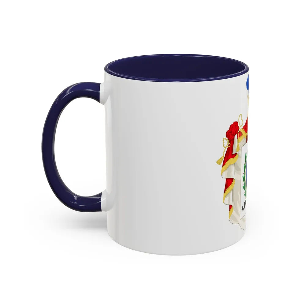 Ornamented Coat of Arms of Chile (1819-1834) Cerro Castillo Version - Accent Coffee Mug - Go Mug Yourself