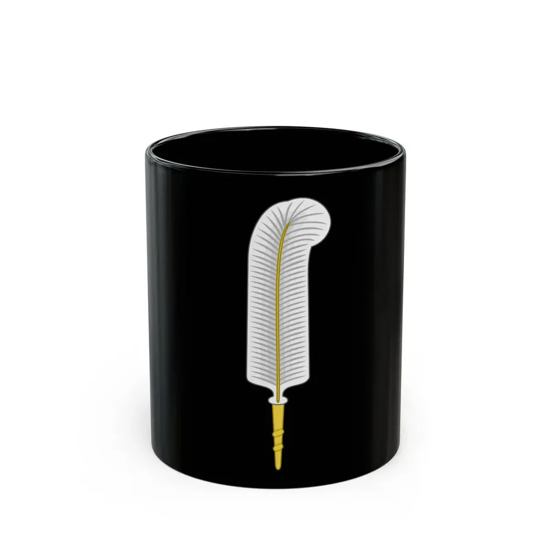Ostrich Feather Badge - Black Coffee Mug 11oz - Go Mug Yourself