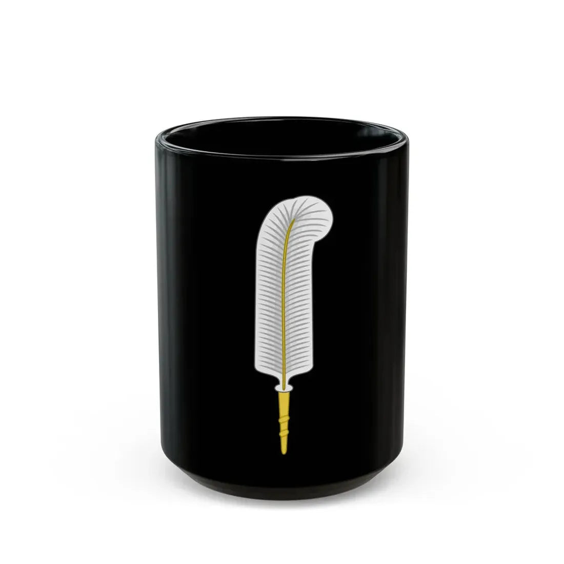 Ostrich Feather Badge - Black Coffee Mug 15oz - Go Mug Yourself
