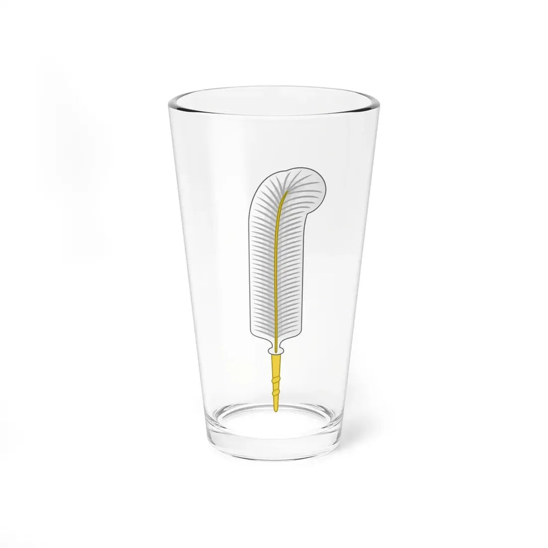 Ostrich Feather Badge - Pint Glass 16oz 16oz - Go Mug Yourself