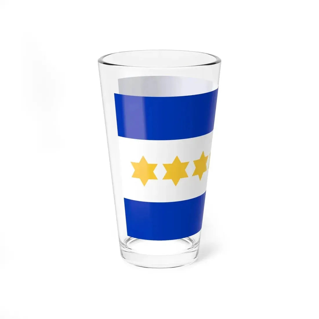 Otta Wallishs Israel Flag Proposal 1949 (Israel) Pint Glass 16oz - Go Mug Yourself