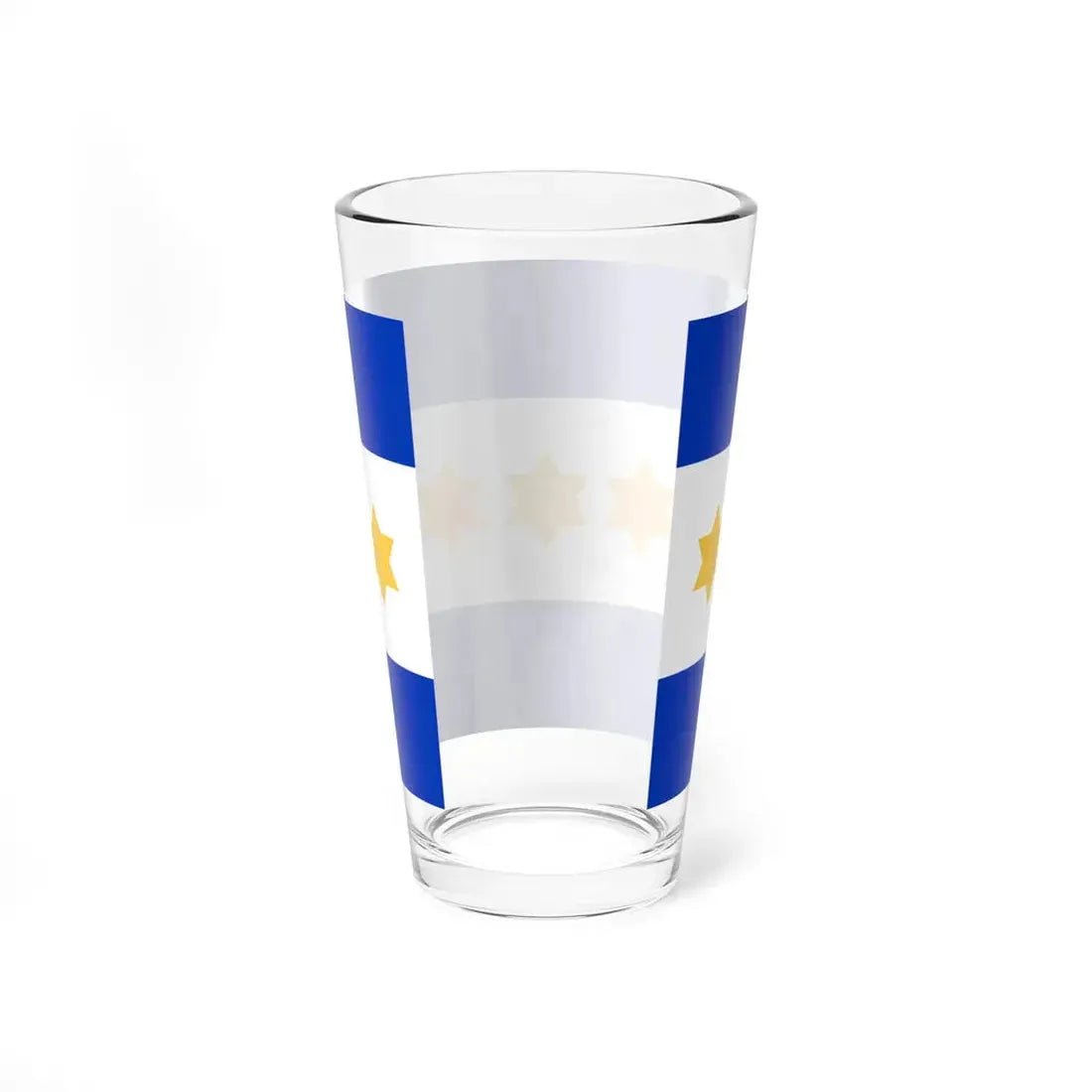 Otta Wallishs Israel Flag Proposal 1949 (Israel) Pint Glass 16oz - Go Mug Yourself