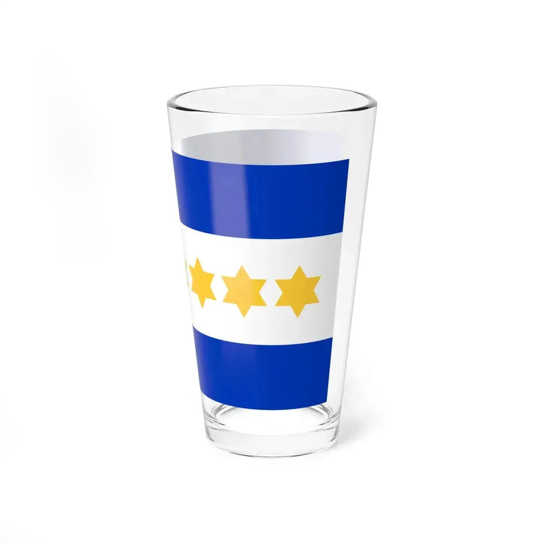 Otta Wallishs Israel Flag Proposal 1949 (Israel) Pint Glass 16oz - Go Mug Yourself