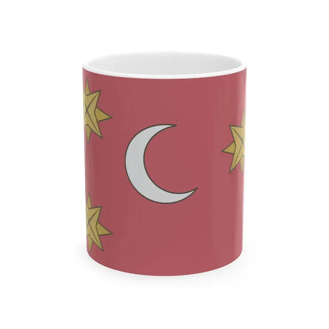 Ottoman army banner as rendered by Hochenleitter 1788 (Oman) White Coffee Mug 11oz - Go Mug Yourself