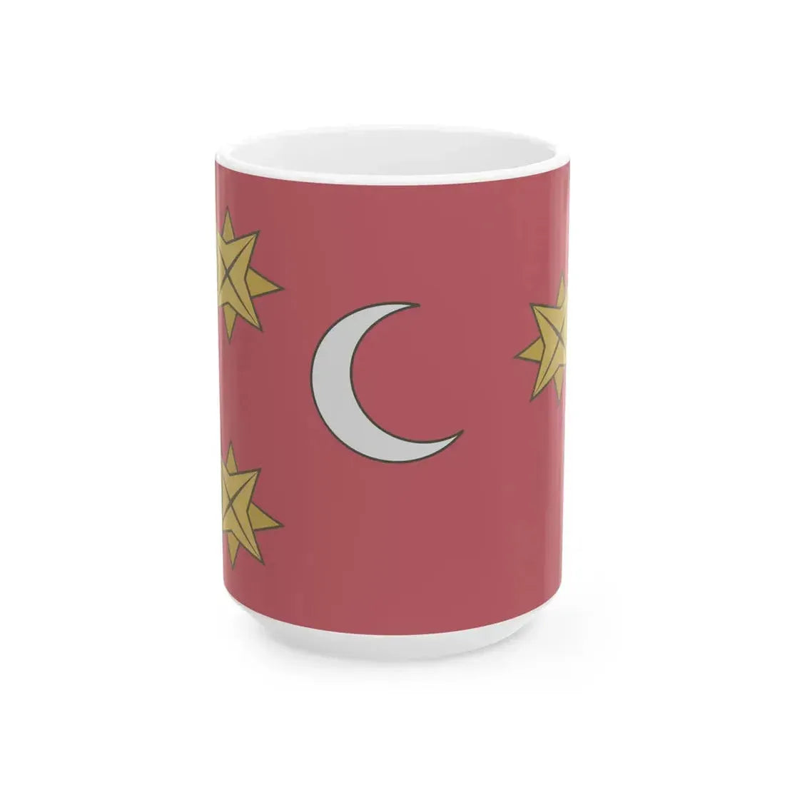 Ottoman army banner as rendered by Hochenleitter 1788 (Oman) White Coffee Mug 15oz - Go Mug Yourself