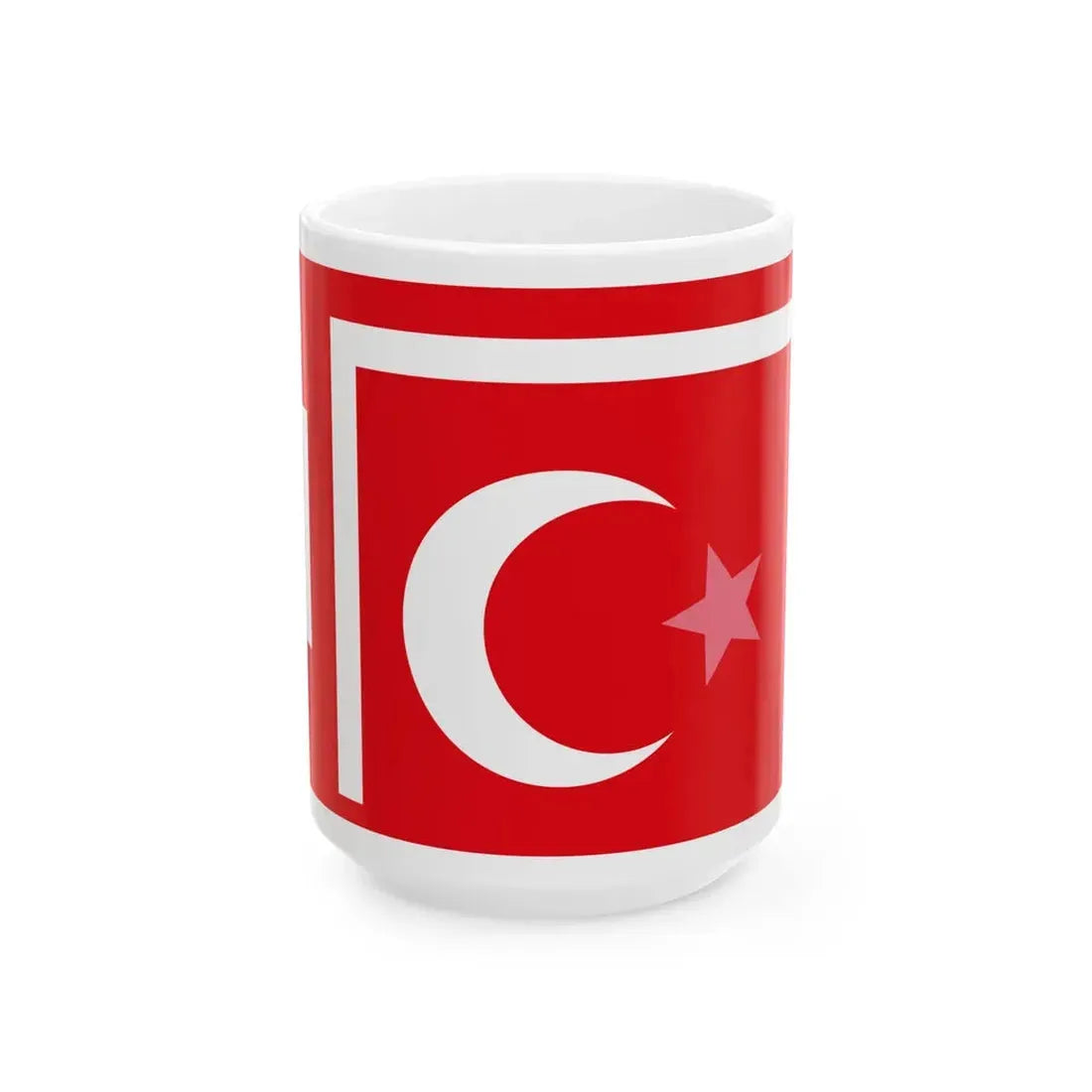 Ottoman War Flag from the Balkan Wars (Oman) White Coffee Mug 15oz - Go Mug Yourself