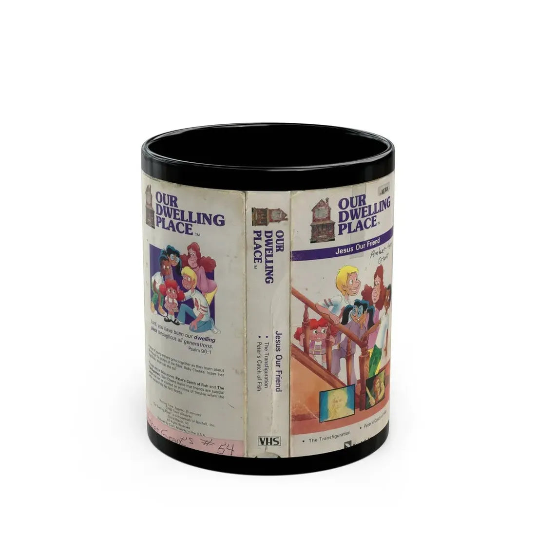 OUR DWELLING PLACE JESUS OUR FRIEND (VHS COVER) - Black Coffee Mug 11oz - Go Mug Yourself