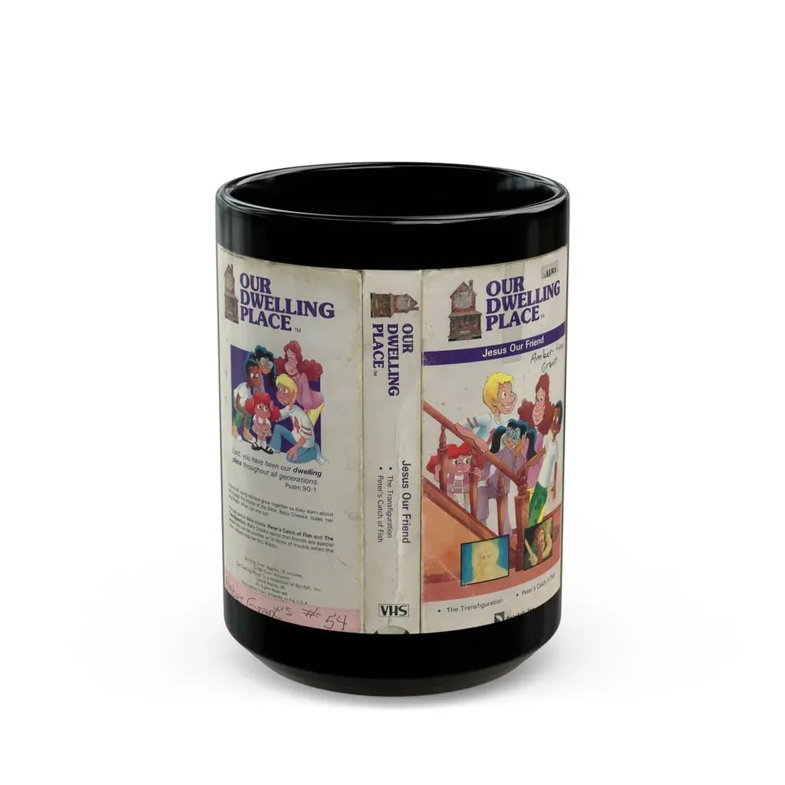 OUR DWELLING PLACE JESUS OUR FRIEND (VHS COVER) - Black Coffee Mug 15oz - Go Mug Yourself