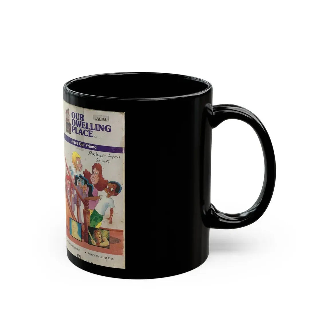 OUR DWELLING PLACE JESUS OUR FRIEND (VHS COVER) - Black Coffee Mug - Go Mug Yourself