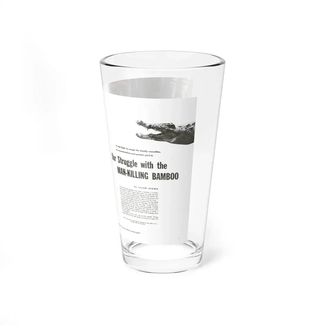 Our Struggle with the Man-Killing Bamboo, Fury, December 1957 (Magazine Illustration) Pint Glass 16oz - Go Mug Yourself