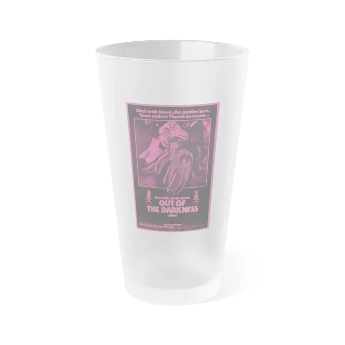 OUT OF THE DARKNESS 1985 Movie Poster - Frosted Pint Glass 16oz 16oz Frosted - Go Mug Yourself
