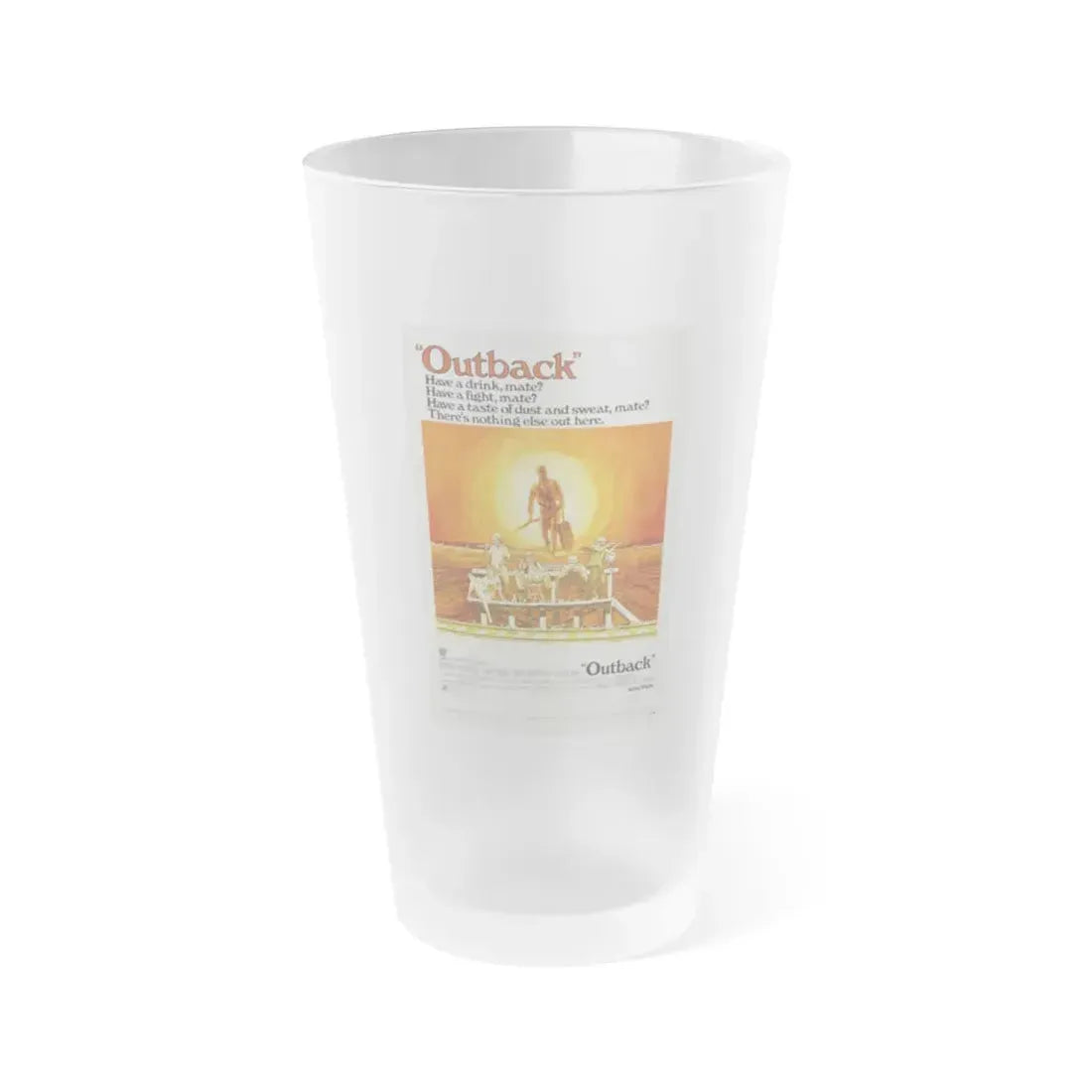 OUTBACK (WAKE IN FRIGHT) 1971 Movie Poster - Frosted Pint Glass 16oz 16oz Frosted - Go Mug Yourself