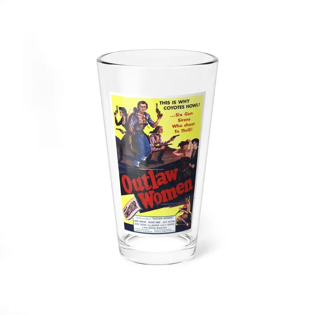 OUTLAW WOMEN 1952 Movie Poster - Pint Glass 16oz 16oz - Go Mug Yourself