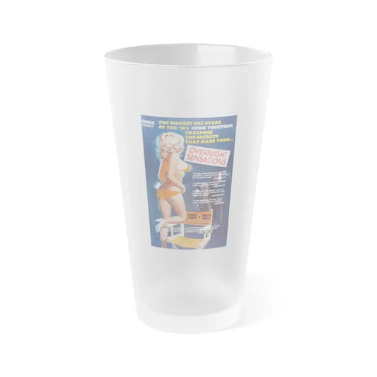 OVERNIGHT SENSATIONS 1976 Movie Poster - Frosted Pint Glass 16oz 16oz Frosted - Go Mug Yourself