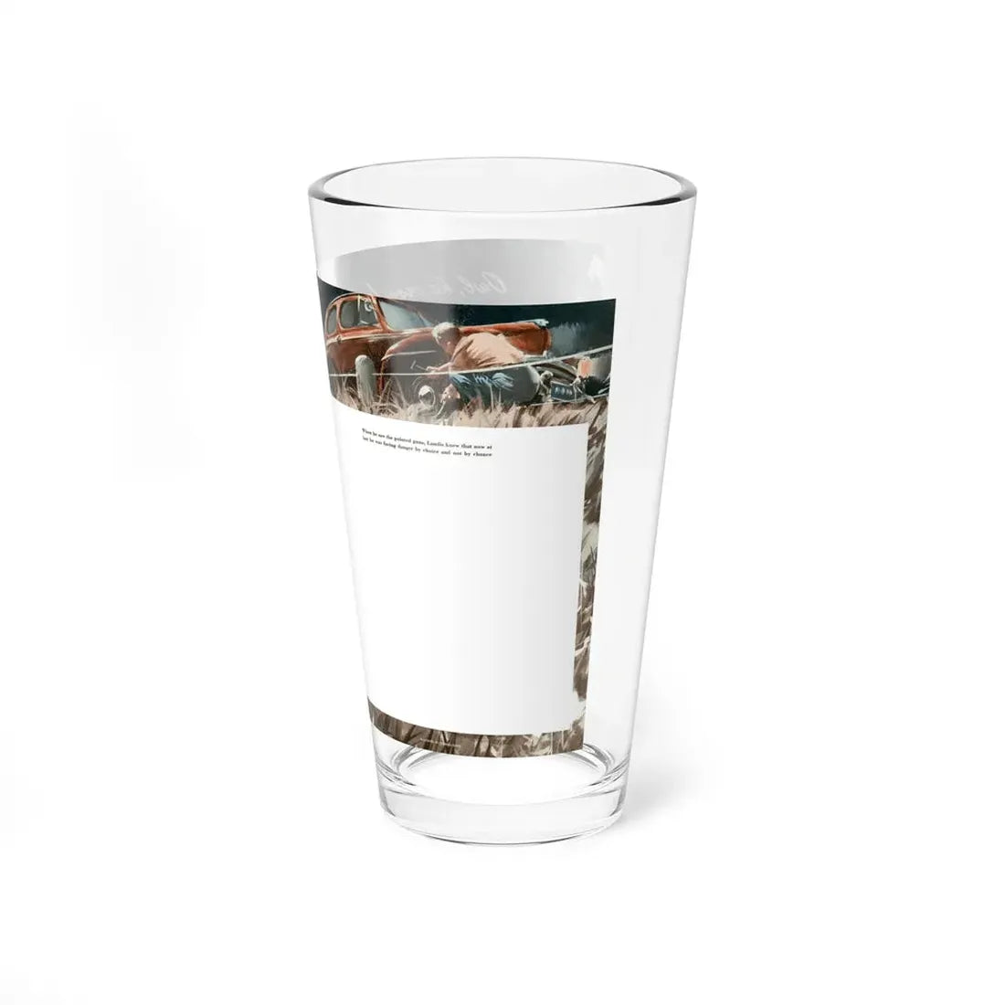 Owl and Crow, Collier's, magazine, 1949 (Magazine Illustration) Pint Glass 16oz - Go Mug Yourself