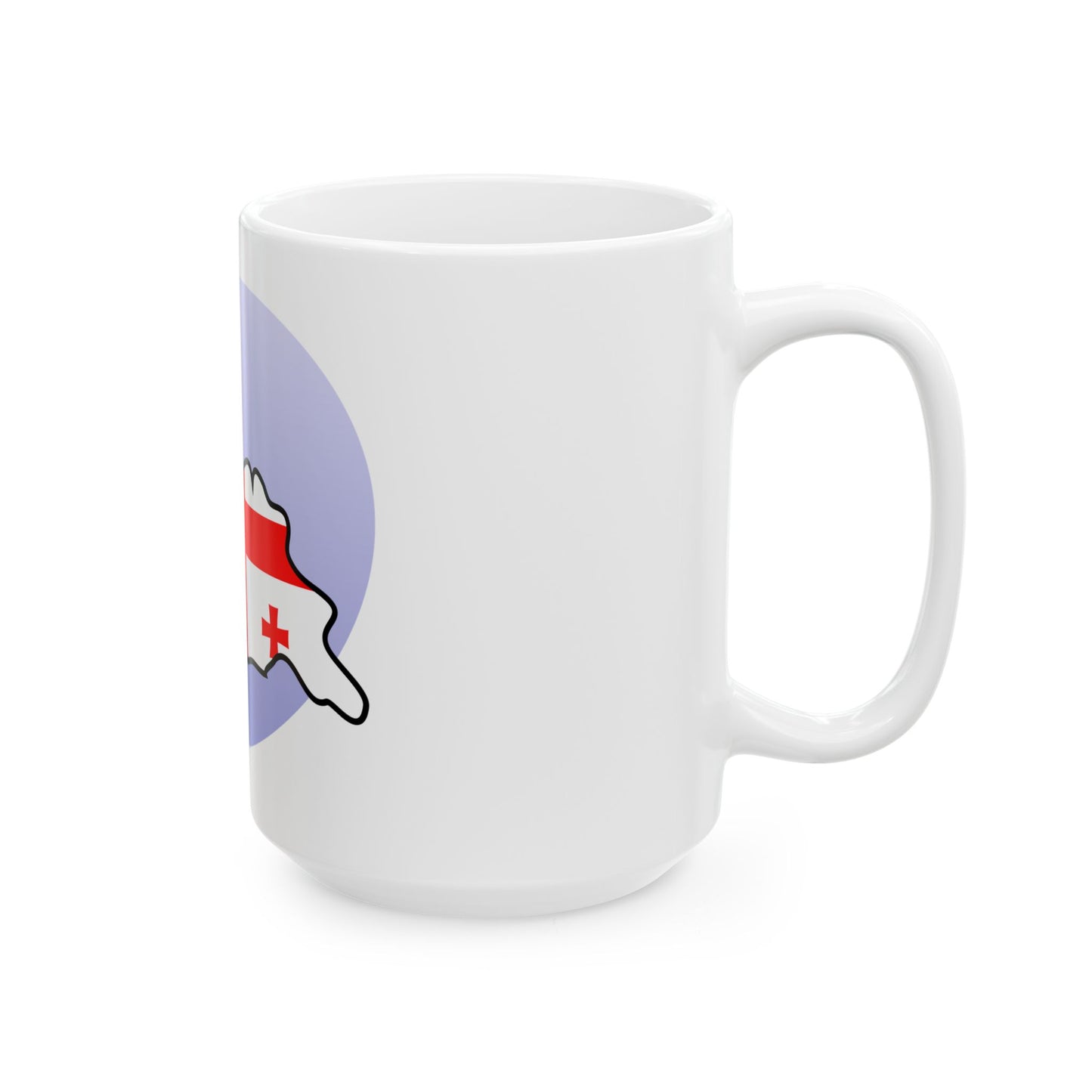 P Flag map of Georgia (Georgia) White Coffee Mug-Go Mug Yourself