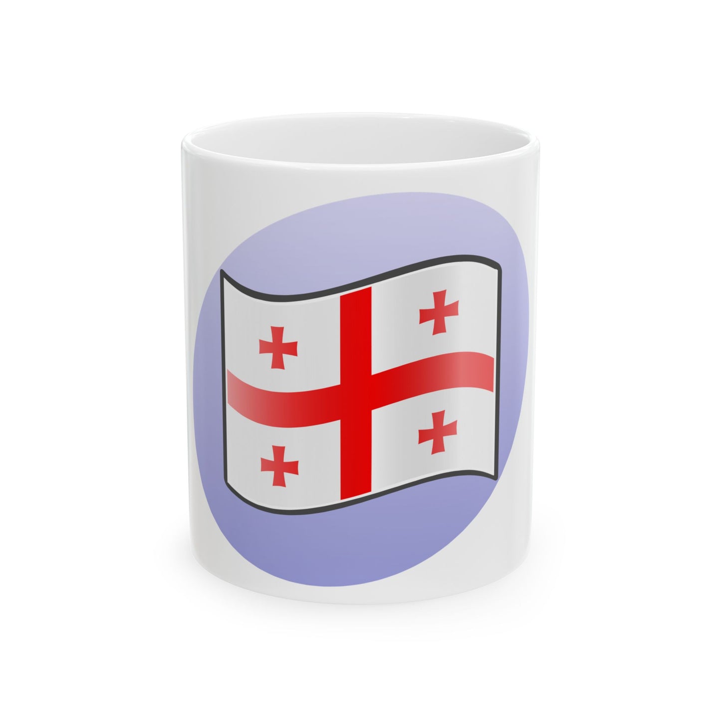 P Georgian flag (Georgia) White Coffee Mug-11oz-Go Mug Yourself