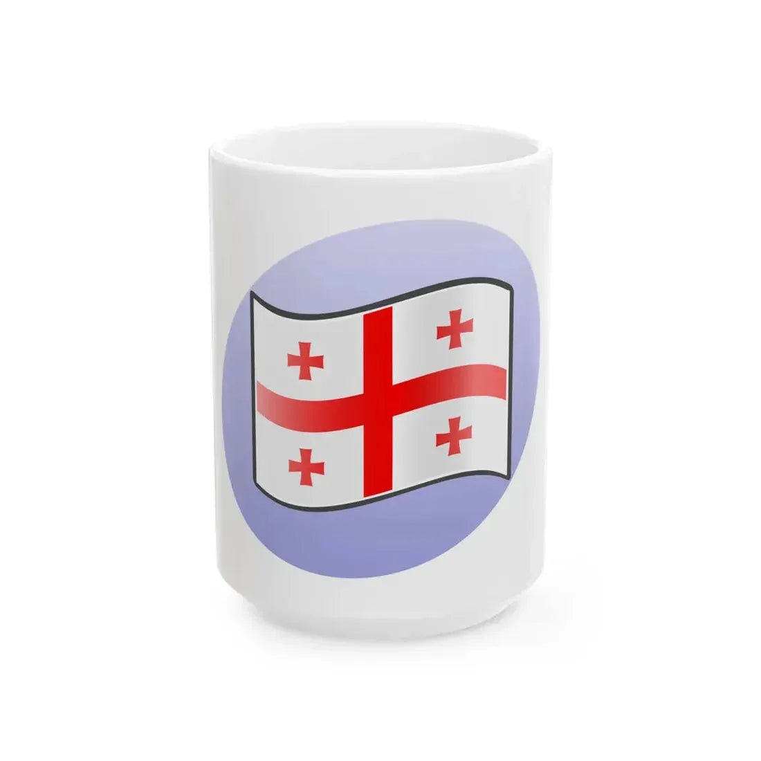P Georgian flag (Georgia) White Coffee Mug 15oz - Go Mug Yourself